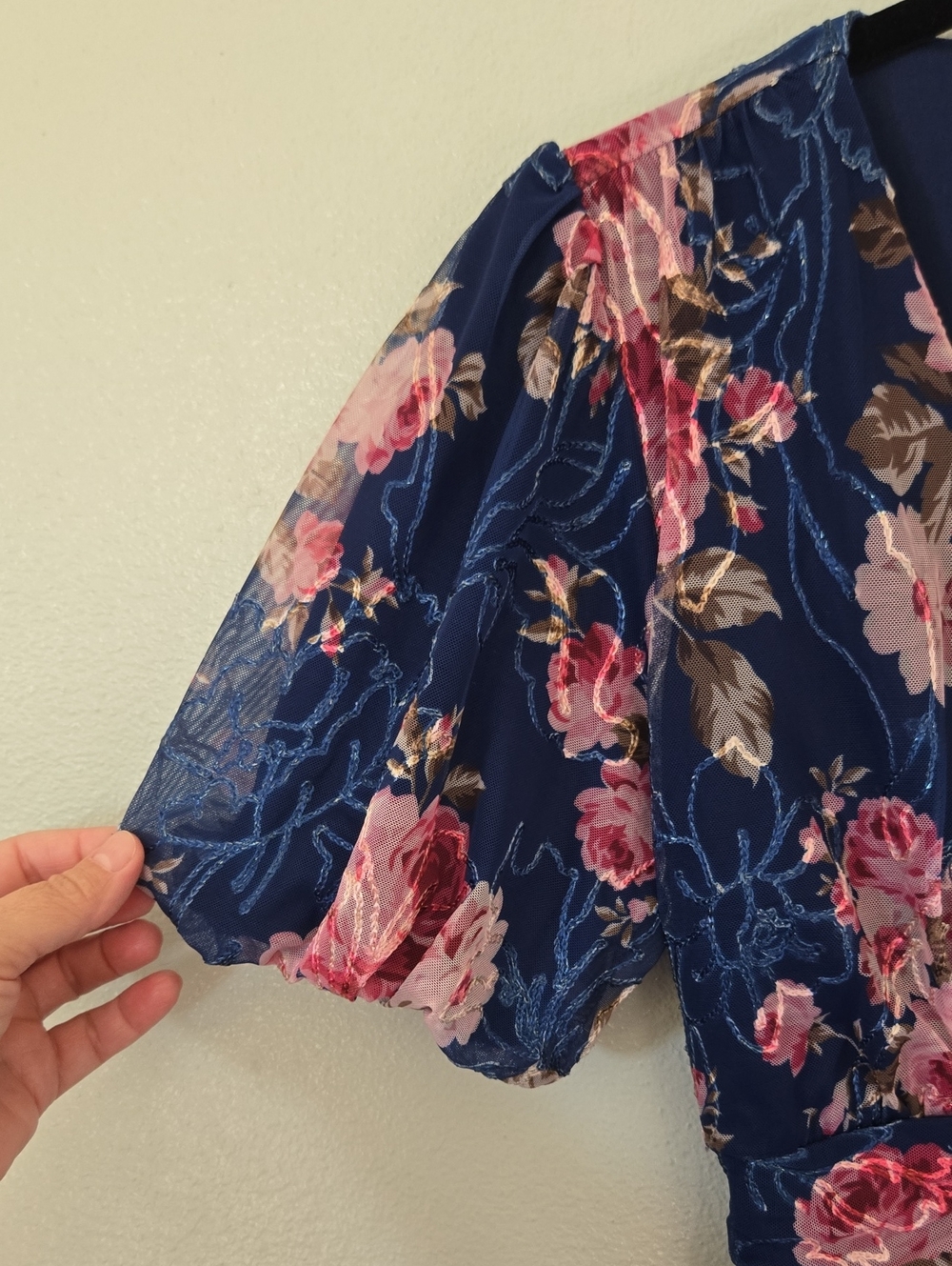 Baltic Born | Ardley Navy Floral Midi Dress Size Small - Picture 7 of 9
